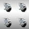 Service Caster 3 Inch SS Hard Rubber Wheel Swivel Top Plate Caster Set with Brake SCC SCC-SS20S314-HRS-TLB-4 - alternate 5